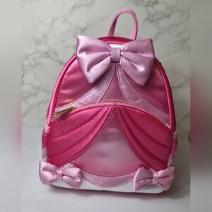 Loungefly Disney Cinderella 75th Anniversary Pink Dress Figural Mini Backpack